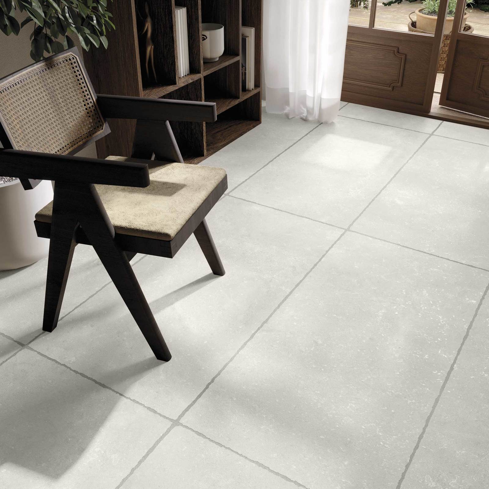 304333 На пол Serica Ivory Rett 120x120 - фото 7