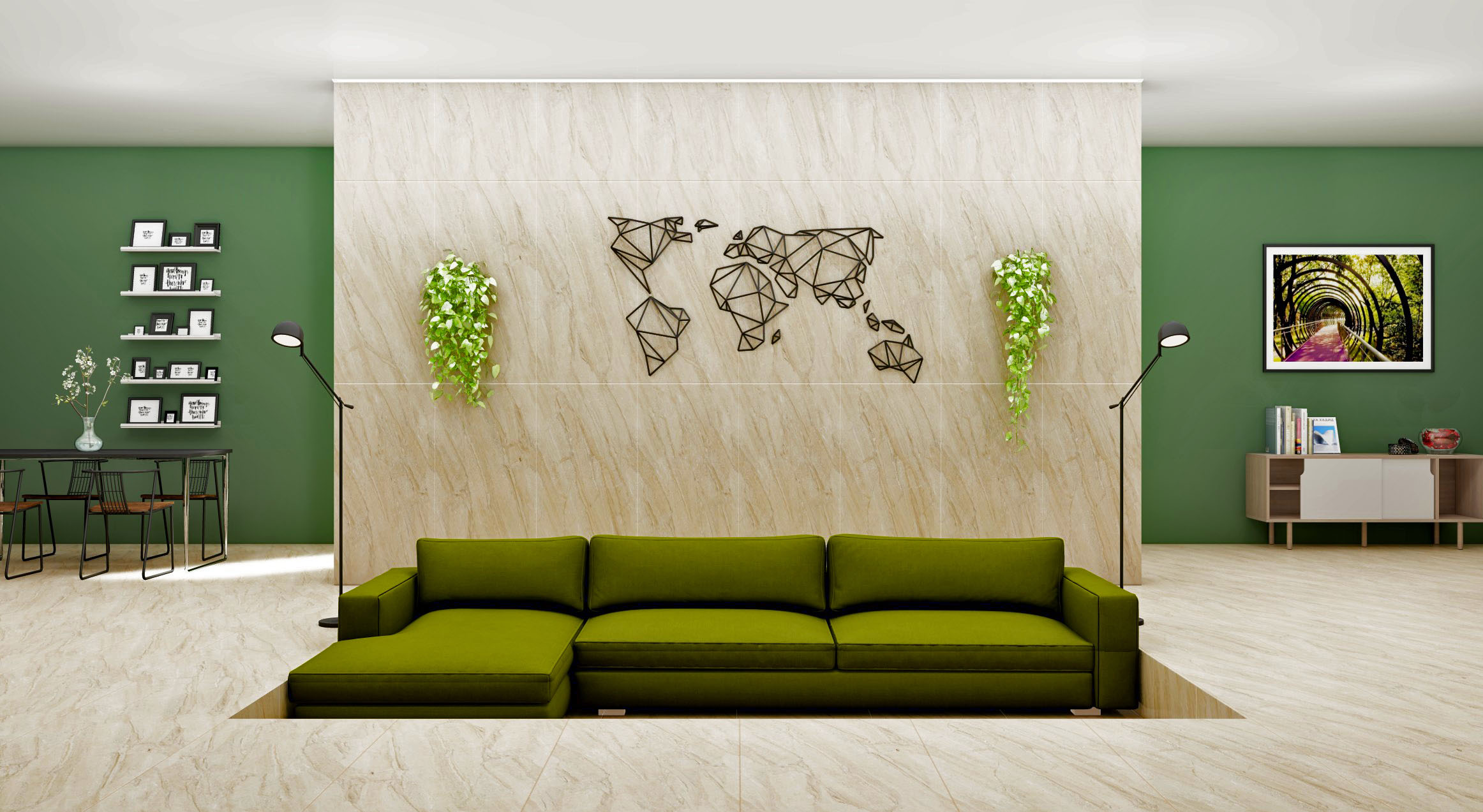 На пол Roman Dyna Beige Glossy Endless R 60х120 - фото 3