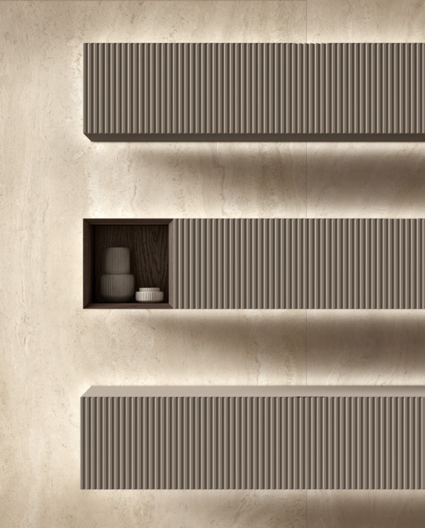 781136 На пол Authentic Luxe Pearl Travertine Matte 6mm 60x120 - фото 26