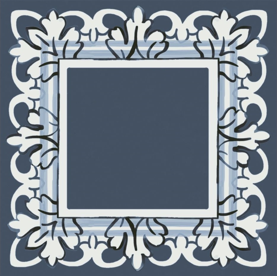 HGD/A525/TOB001 Декор Алмаш Синий Глянцевый 9.8х9.8