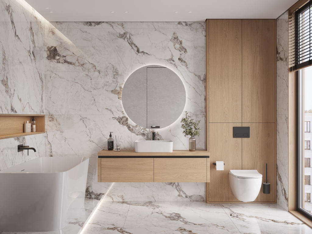 A17420 На пол Crema Полированный белый ректификат 60x120 - фото 9