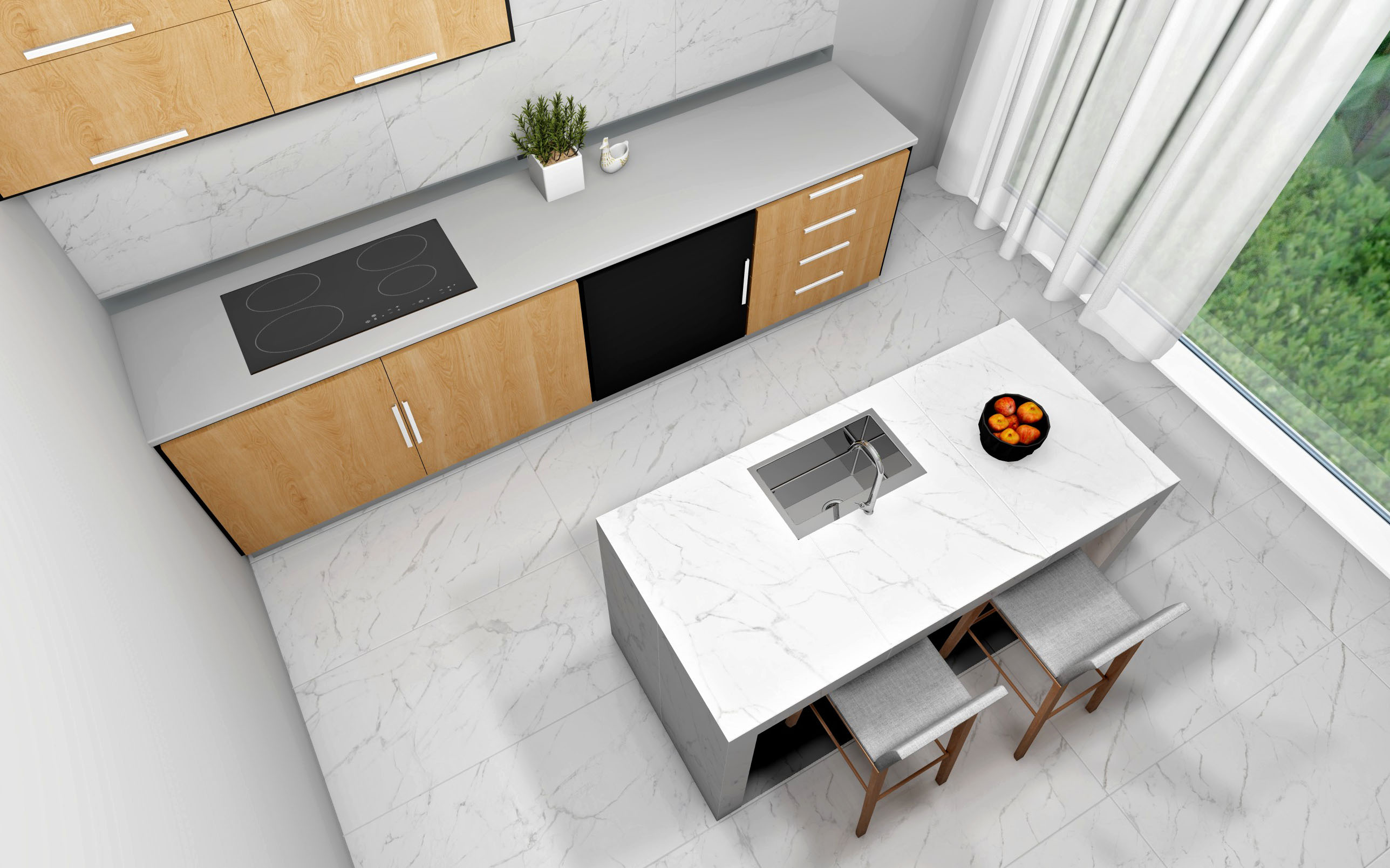 На пол Statuario Fine Carving R 60х120 - фото 3