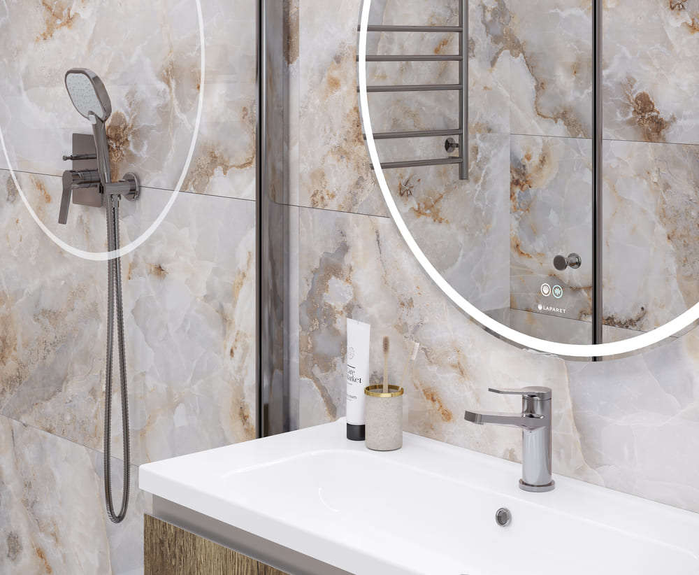 На пол Onyx Magic Brown Серо-коричневый 60х60 - фото 6