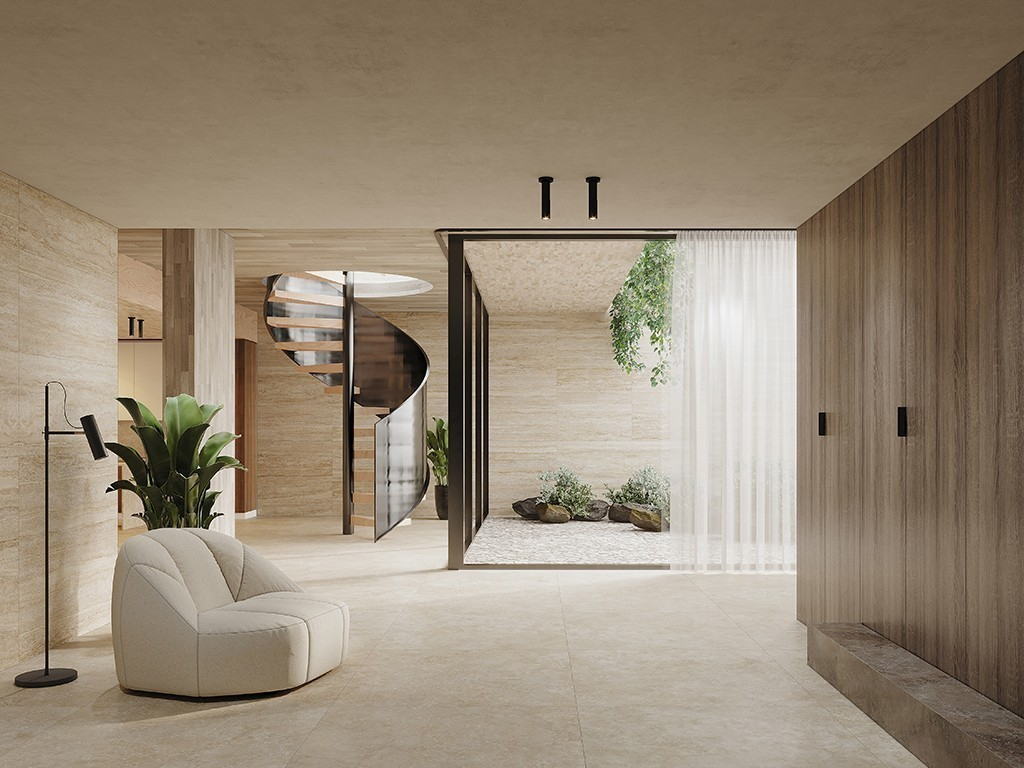 На пол Travertino Noce Rec. 60x120 - фото 2