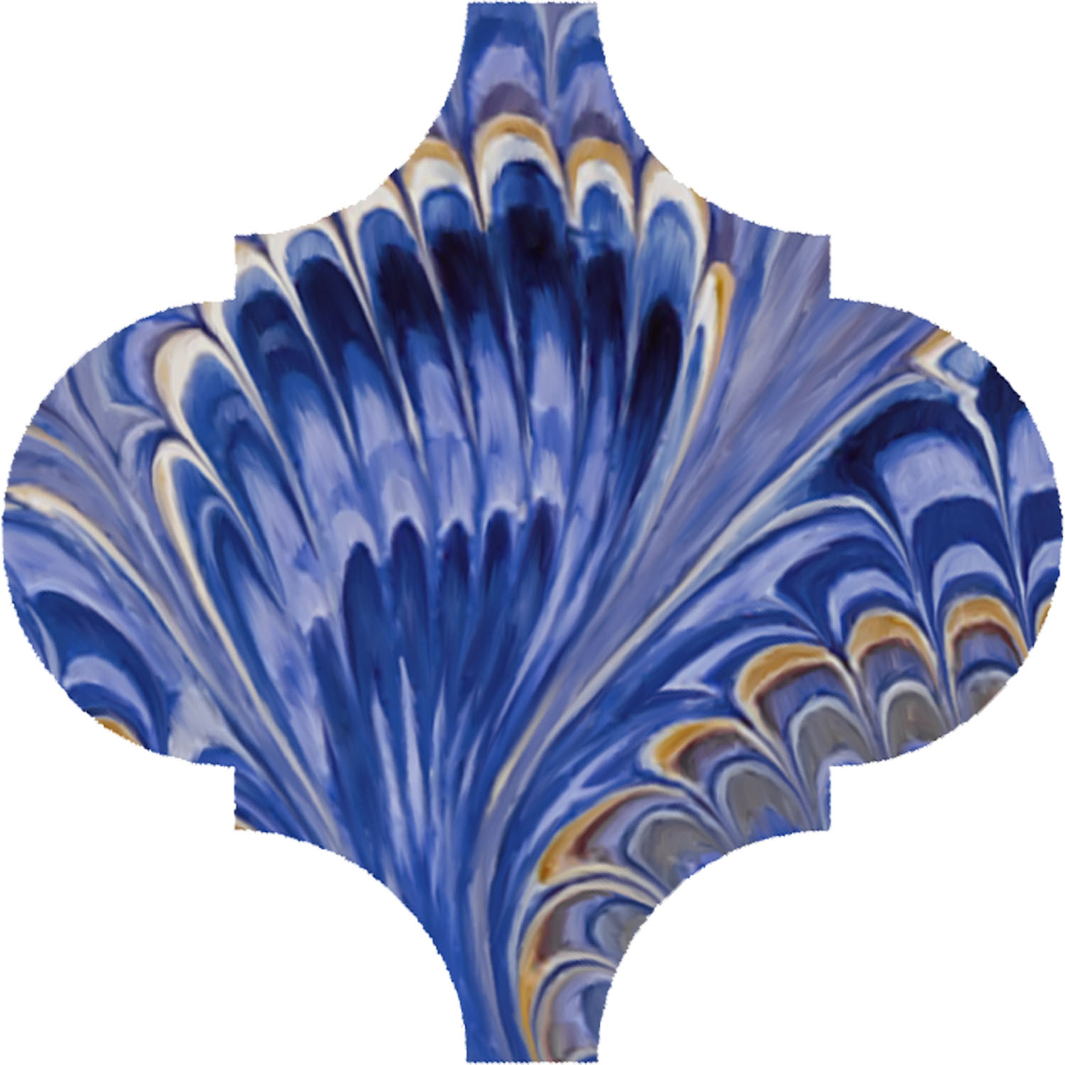 VT/A624/65000 Декор Арабески Венеция Синий матовый 6.5x6.5x0.69 - фото 8