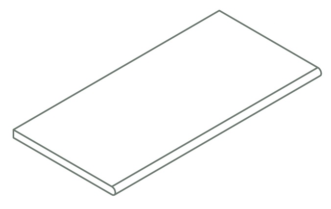 620090001161 Бордюр Avantgarde X2 Pure Bordo Round 30x120