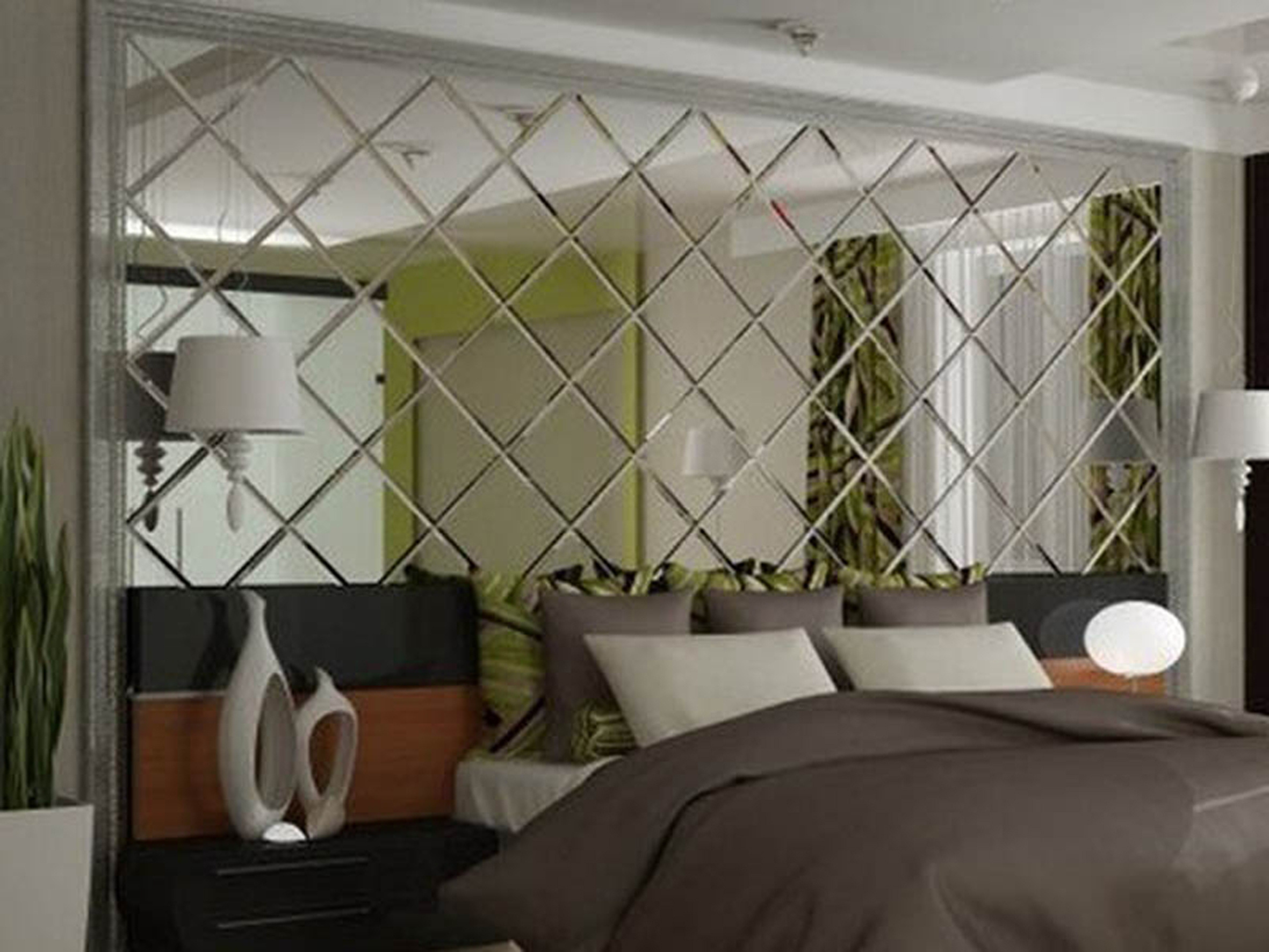 КЗС1-01 На стену Зеркальная плитка Серебряная с фацетом КЗС1-01 18x18 - фото 2