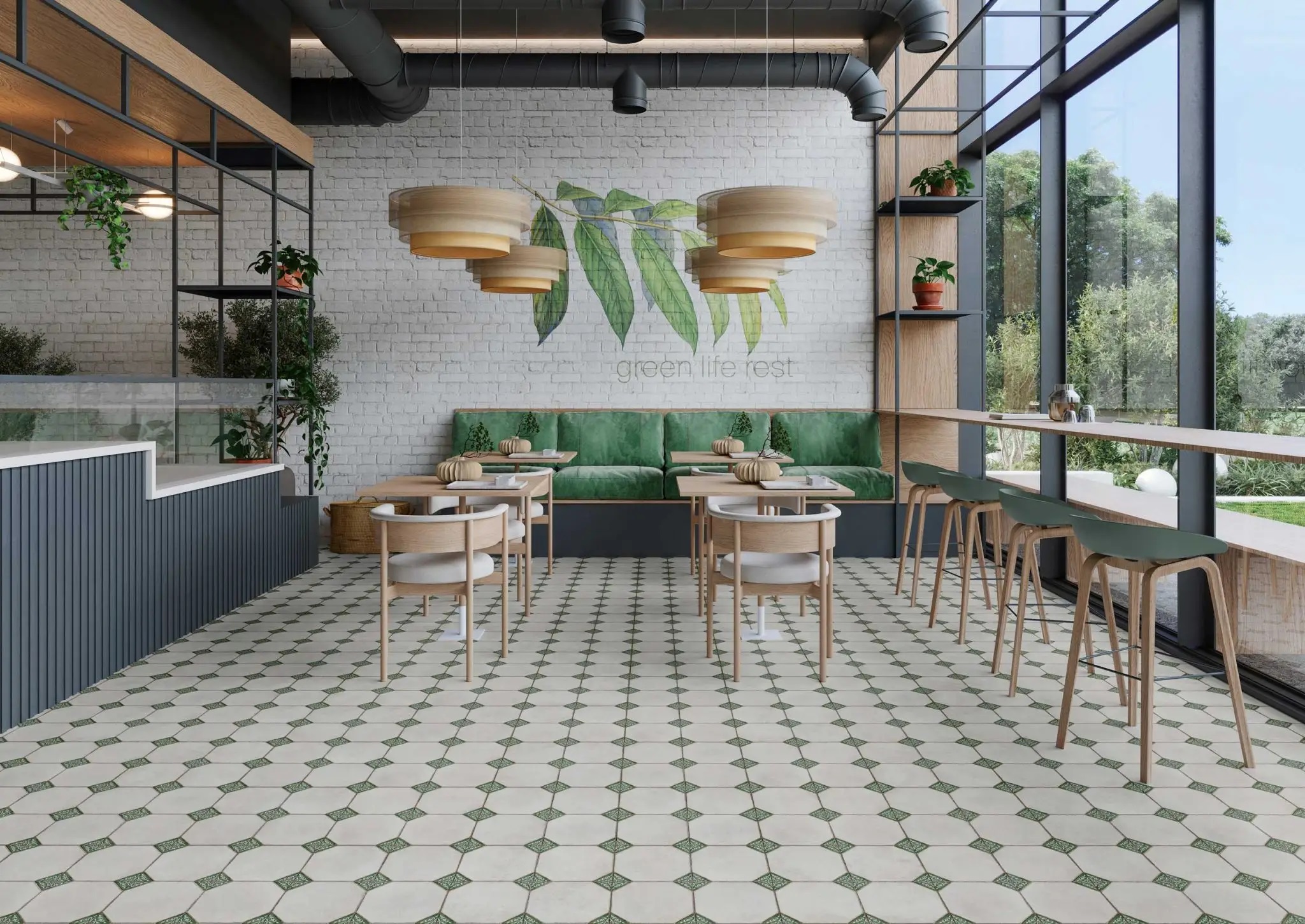 На пол Leeds Black Matt 33x33 - фото 2