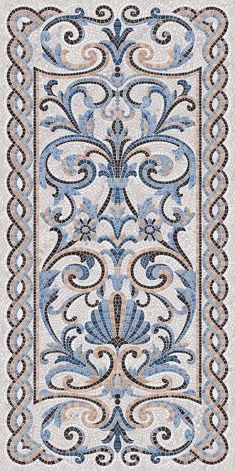 SG590902R Декор Ковры Мозаика синий декорированный лаппатированный 119.5x238.5