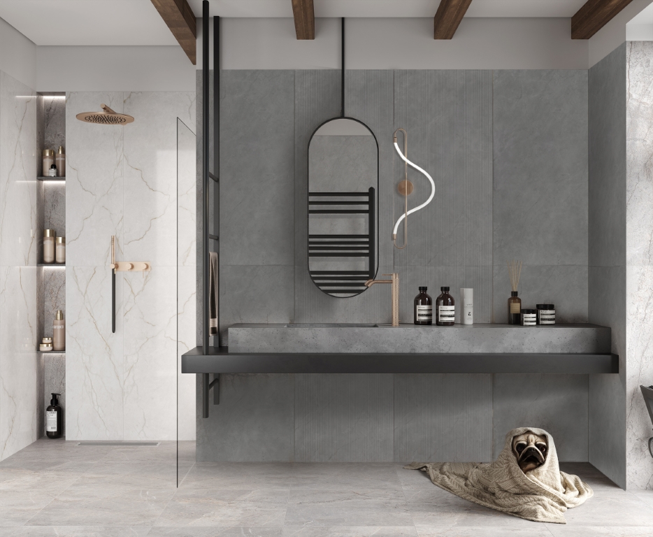 На пол Fog Bianco Matt Carving 60x60 - фото 10