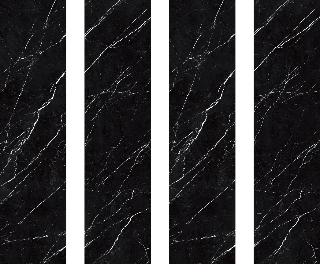 На пол Polished Black Marquina 800х3200х12 - фото 2