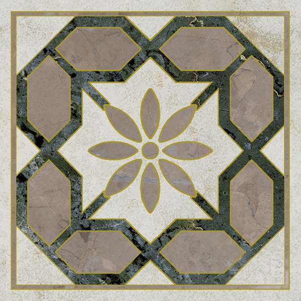 OS/A283/SG606220RL Декоративная вставка Серенада Вставка 1 Лаппатированный Обрезной 7.2x7.2 - фото 4