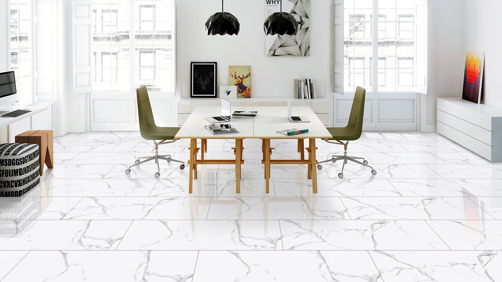 На пол Brunt White Satin Matt - фото 2