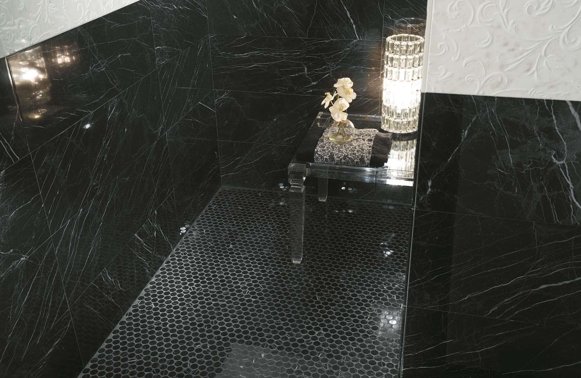 fNGG На пол Roma Diamond Nero Reale Macromosaico - фото 15