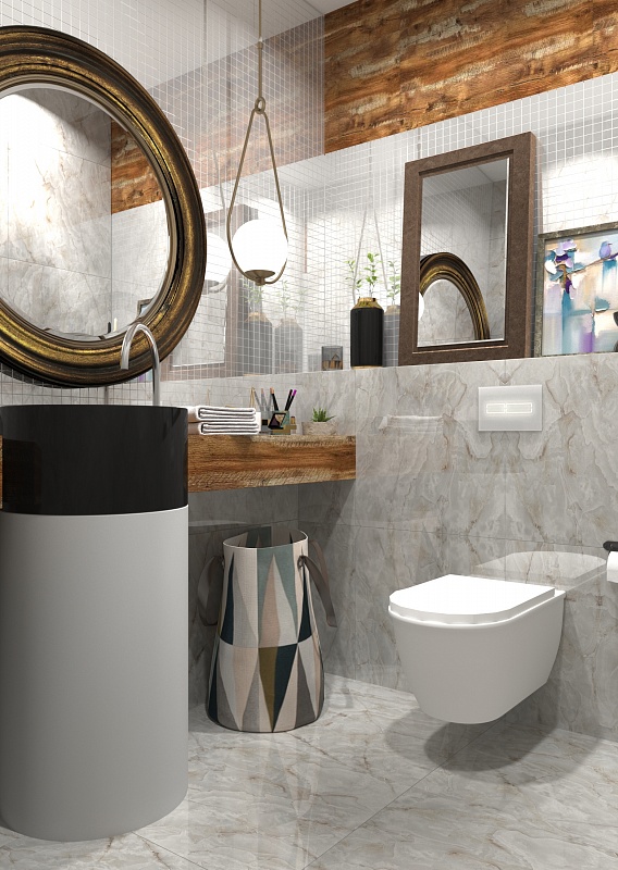 На пол Snow Onix 5748 Snow Onix Polished 60*60 - фото 14