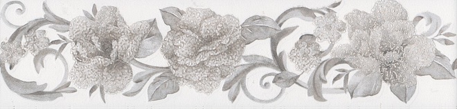 HGD/B274/11120R Бордюр Марсо Cen. Цветы серый 30х7.2