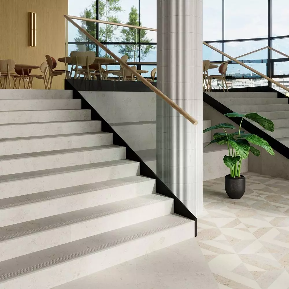 DD205420R/GR Ступень Про Лаймстоун Бежевый темный с насечками 9мм 60х30 - фото 18