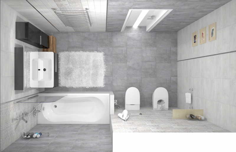 08-00-06-453 На стену Bastion Серый Серая Мозаика - фото 7