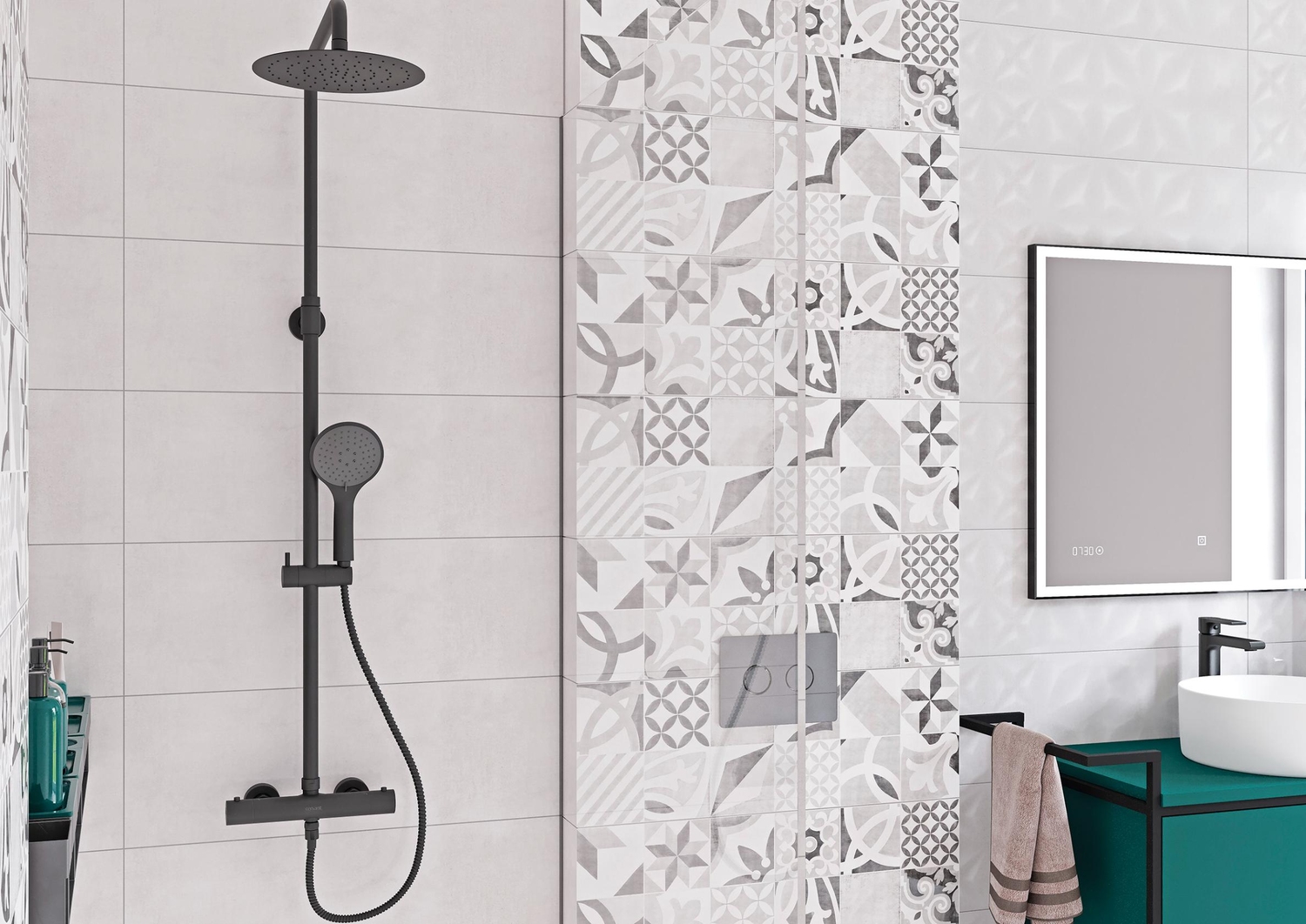 ASU522D-53 На стену Apeks Светло-серая рельеф 25x75 - фото 14