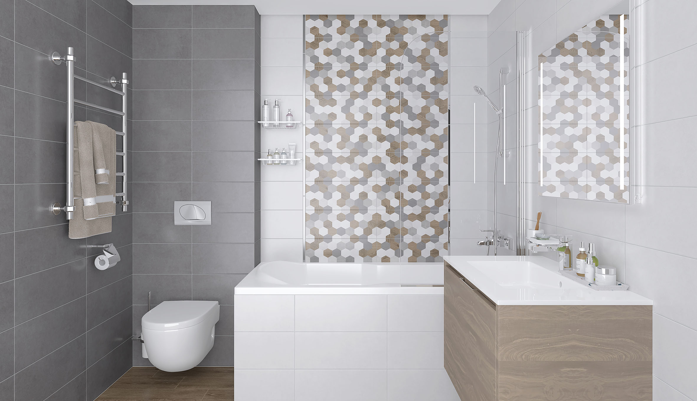 На пол Betonhome Светло-серый 60х120 - фото 28