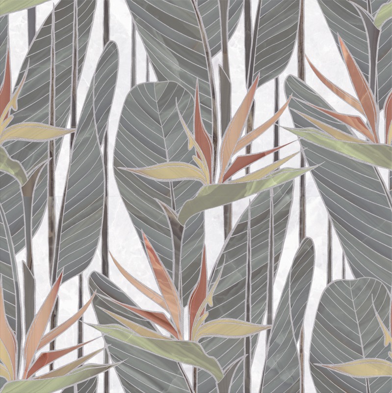 16789 Панно Blend-30384 Настенное панно многоцветный 59.6x59.8