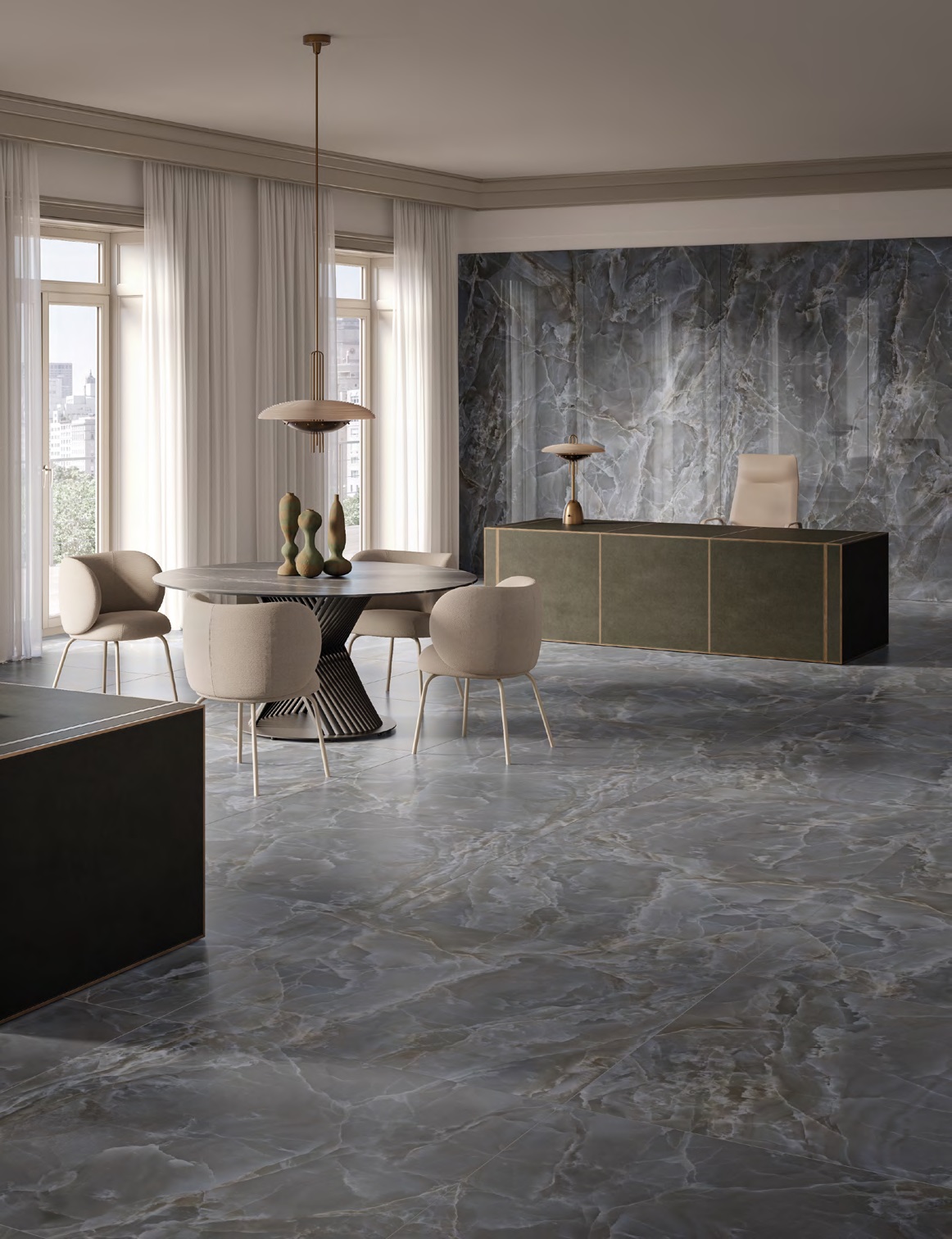 18570293 На пол Alabastri White Lucido 6mm 120x278 - фото 3