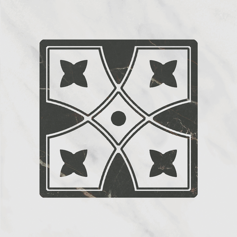 TOC004 Декор Келуш 1 Грань Черно-Белый