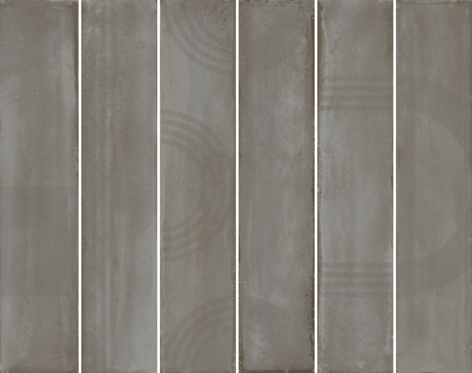 KMP3STA004RN6X Панно Мажорель Серый глянцевый (из 6 частей 6х28.5) 36x28.5x1 - фото 7