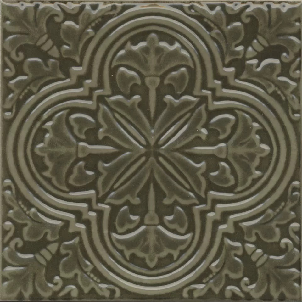 KMD3STA002BN Декор Фес Зелёный глянцевый 15x15x0.77