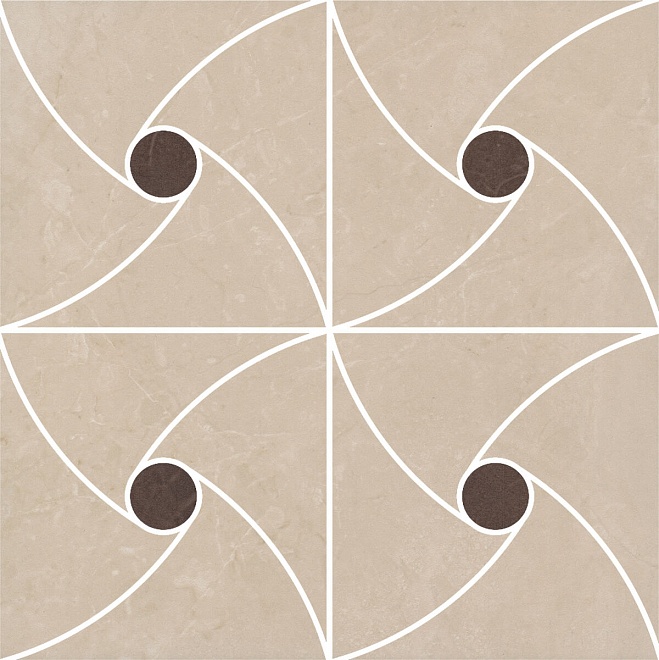 ID109 Декор Версаль Dec. Бежевый наборный 30х30