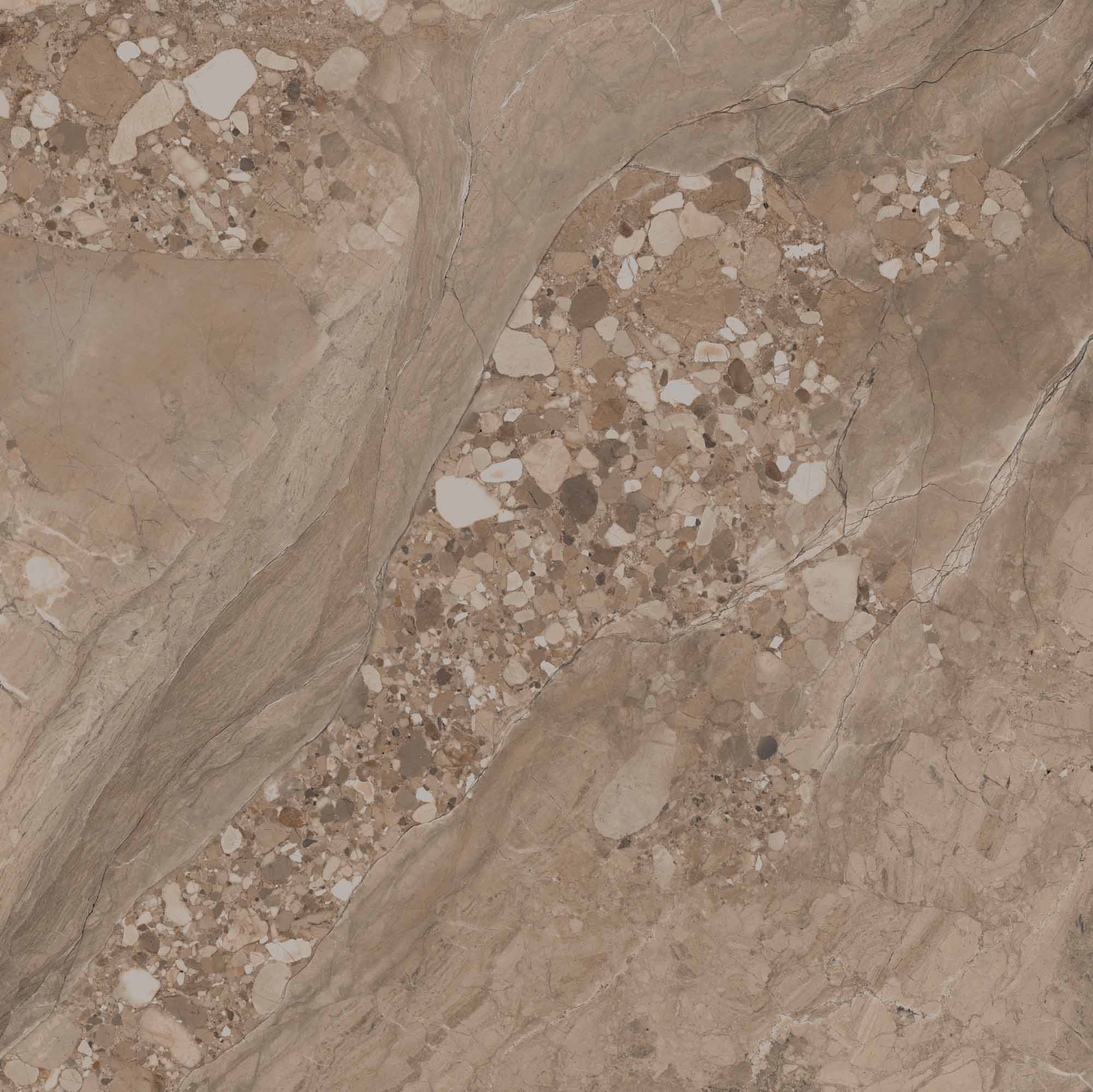 На пол Oceanmist OM03 Brown неполированный 80x80 - фото 8