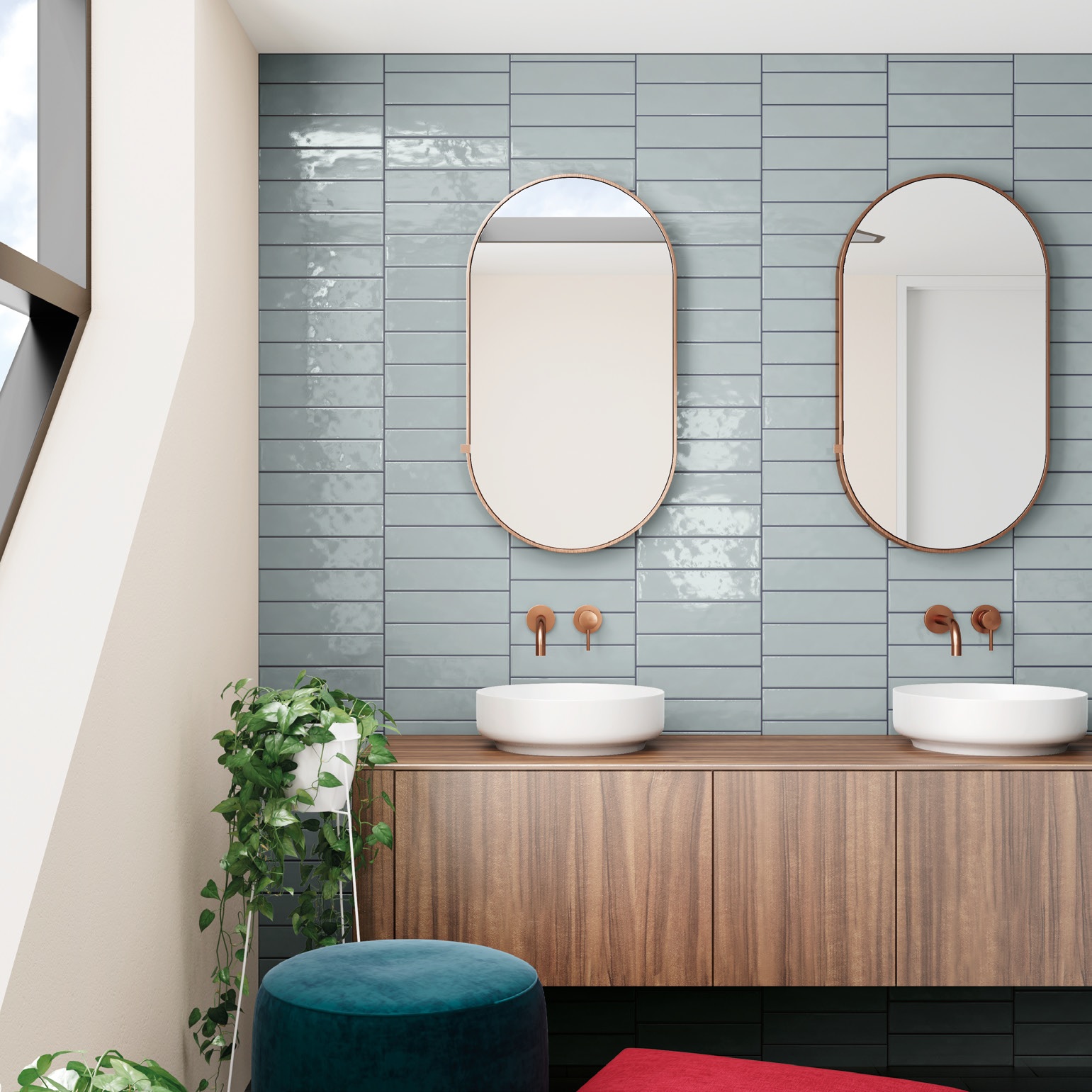 22051 На стену Cottage Ash Blue 7.5x30 - фото 2