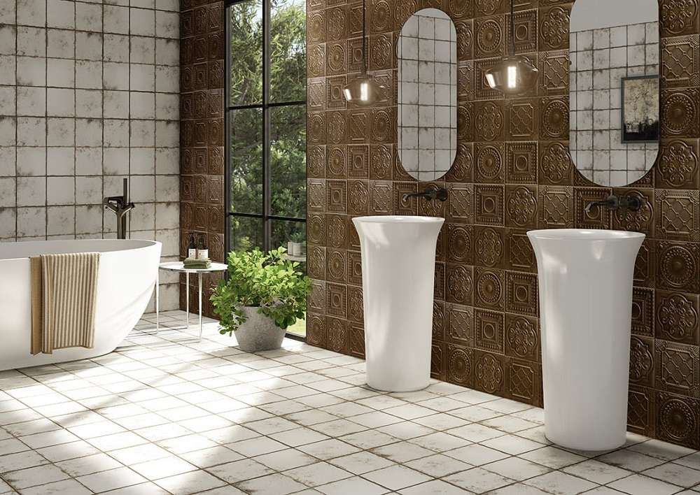 Декор Metal Tiles Relief Bronze 20x20 - фото 10