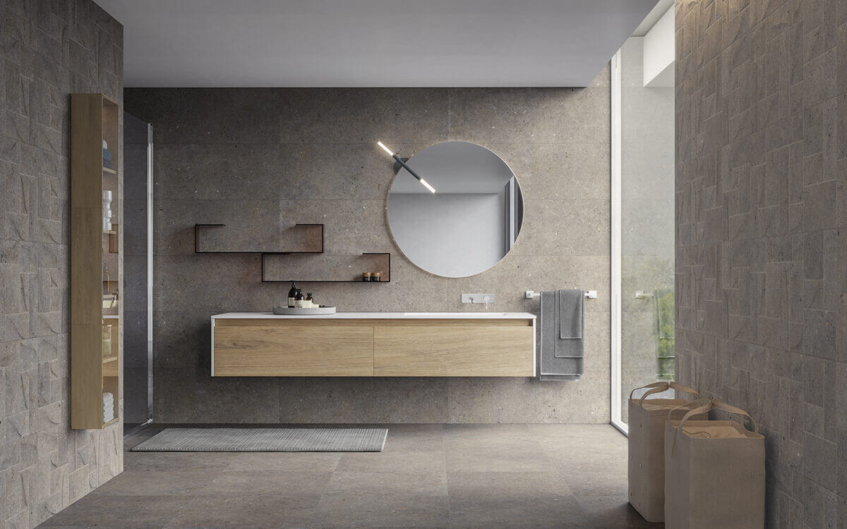 На пол Cement Stone Dark Grey RC 60x120 - фото 8