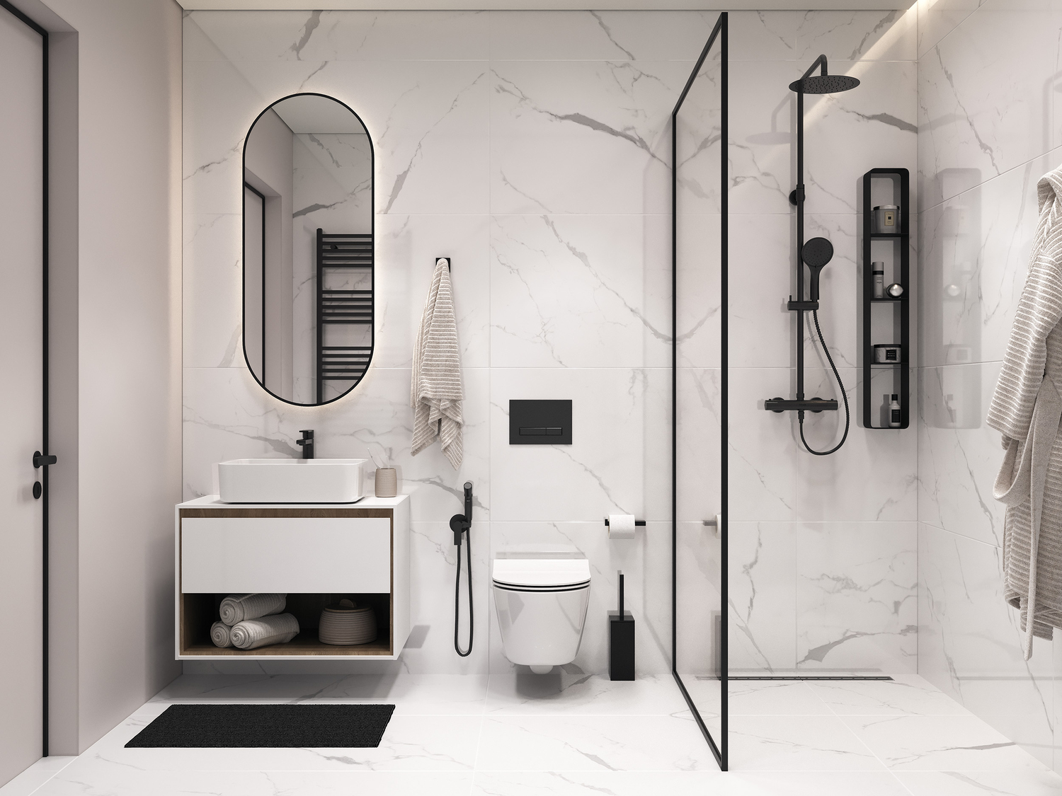 A17126 На пол Deep Calacatta Белый ректификат 60x120 - фото 13