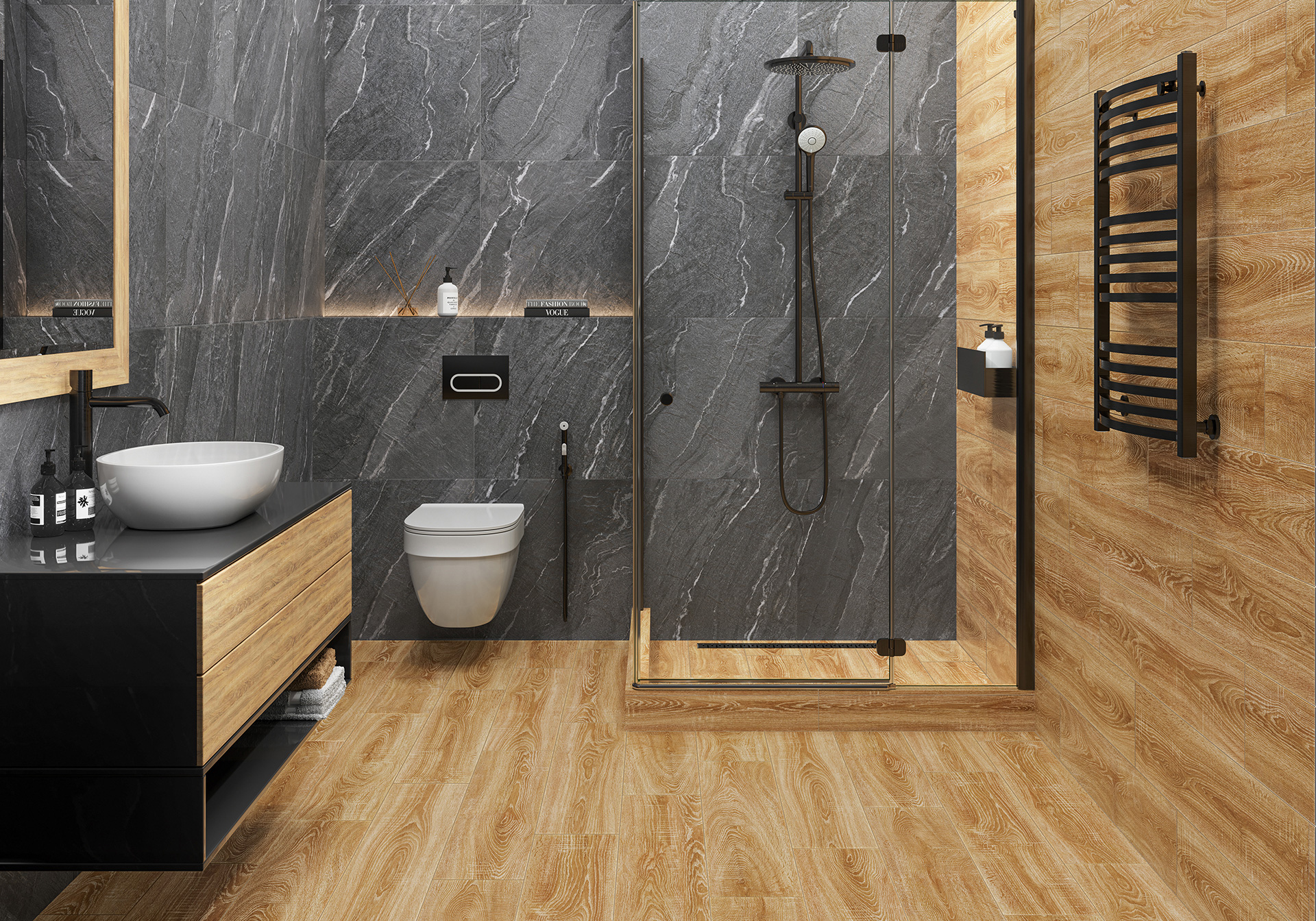 GFA92AMD48R На пол Almond Бежевый 200x900x7 - фото 22