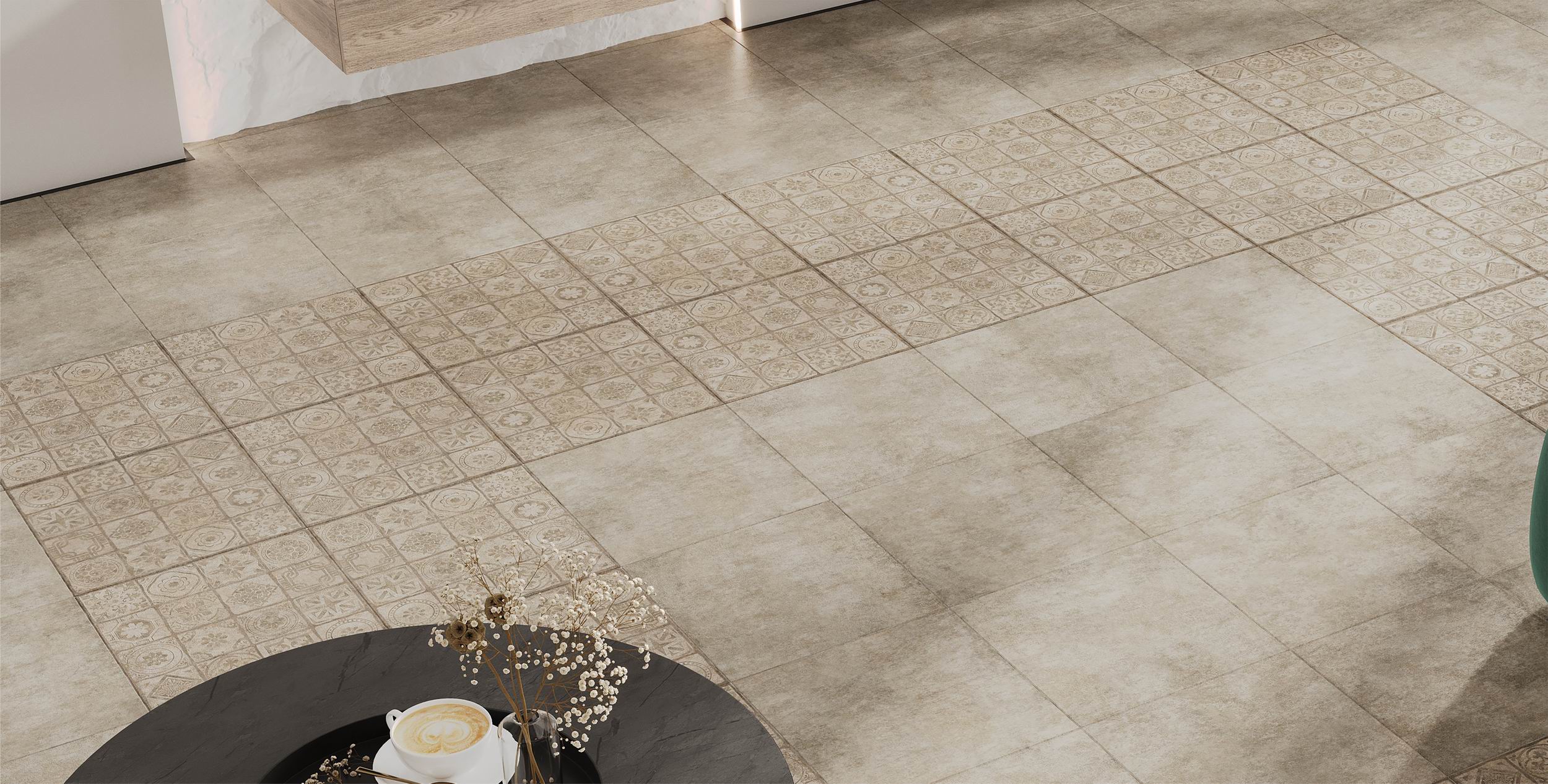 На пол Balos GP дымчатый 293х293х8 - фото 10