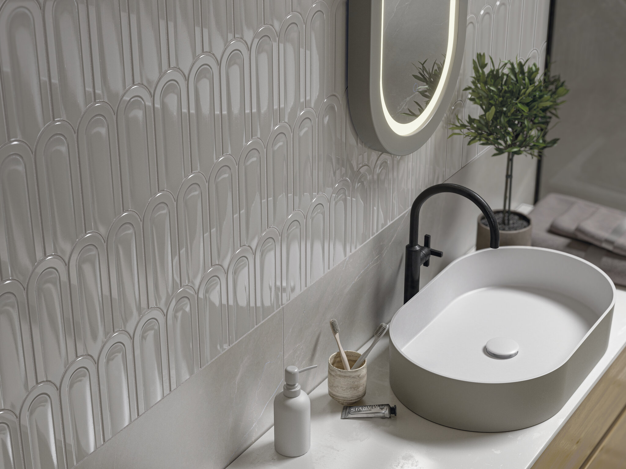 На стену Gala Ivory Brillo 8x21.5 - фото 4