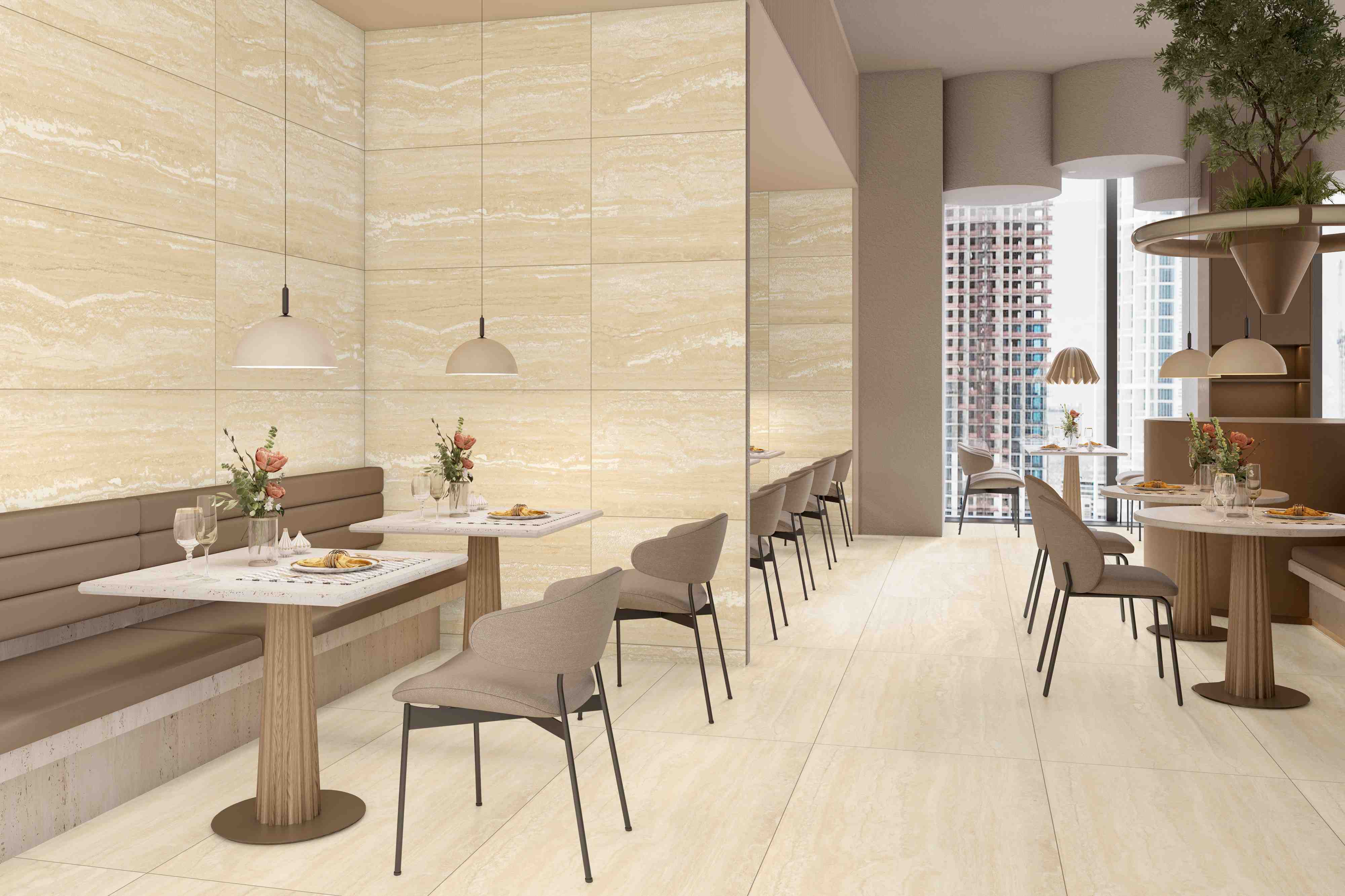 ENSTN8039MT60120 На пол Stone Travertine Cross Beige Matt 60x120 - фото 40