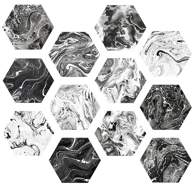 На пол Ebru Hexa Shiny Hexa