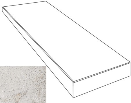 76091 Ступень Esedra 2.0 Gradone Angolare DX Bianco 4x32x80