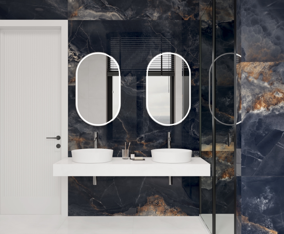 На пол Interstellar Black Чёрный полированный 80х80 - фото 17