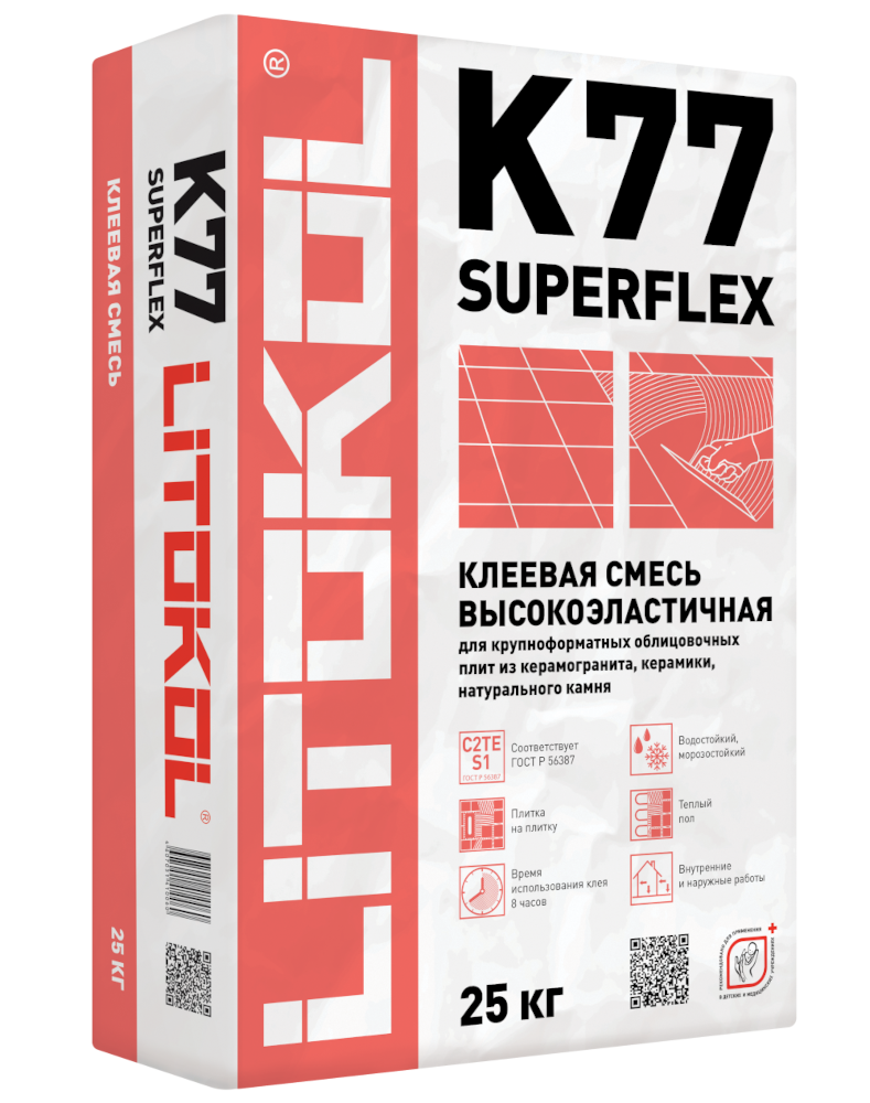 Superflex K77 SUPERFLEX K77 белый 25 кг
