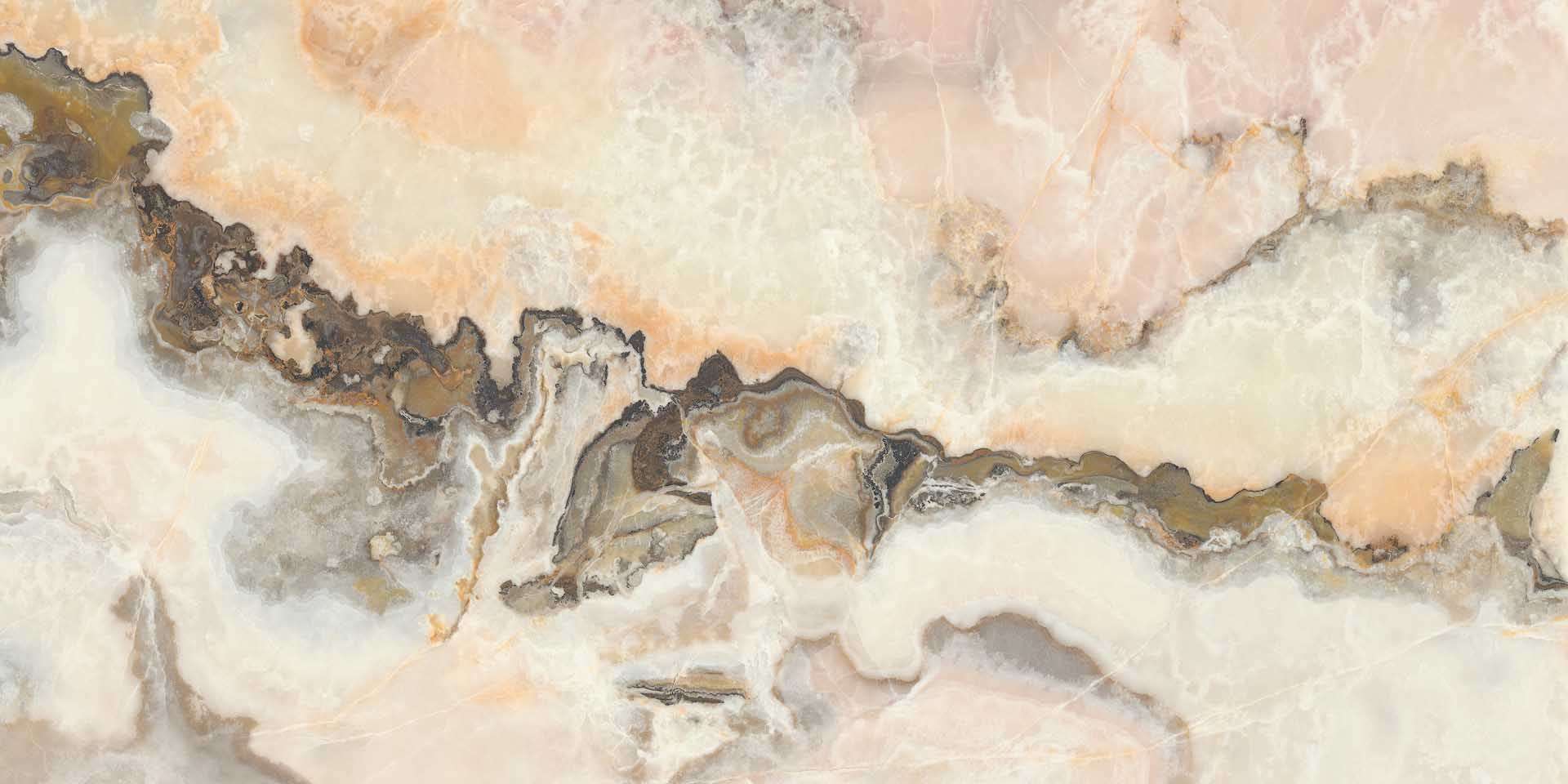 L315651MF6 На пол Onici Maxfine Onice Rosa Lucido 6mm 300x150 - фото 2