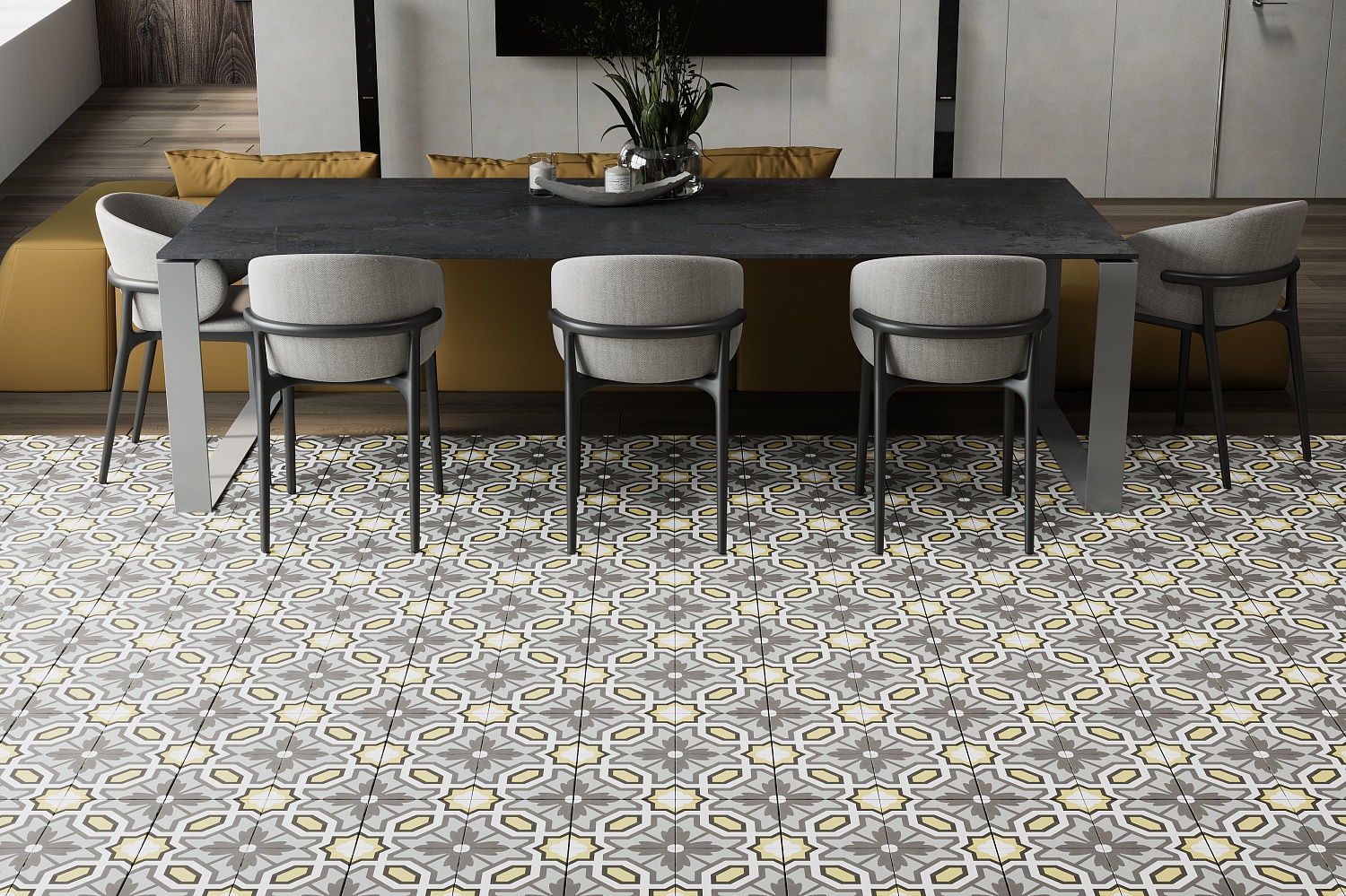 01-10-4-15-01-33-4228 На пол Poly Mustard 20х20 - фото 8