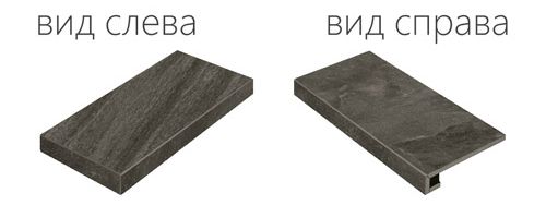 620070000746 Ступень Climb Графит 60 Угловая Левая Натуральная