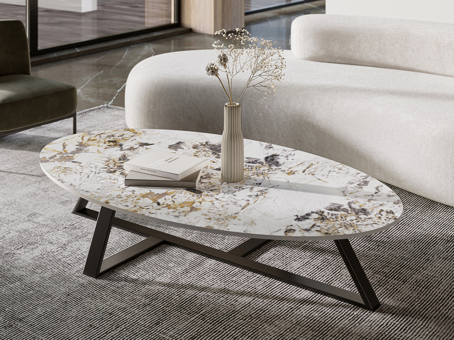 На пол Matt Black Bonanza Sahara Microcid 2800х1200х6 - фото 15