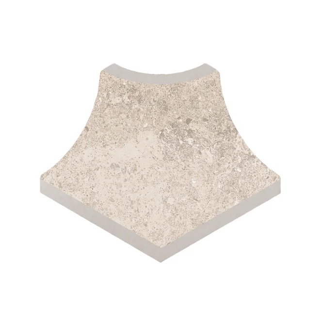 Декоративная вставка Stone Радиальный внешний угол 541 Sand R9 77х77x110х10
