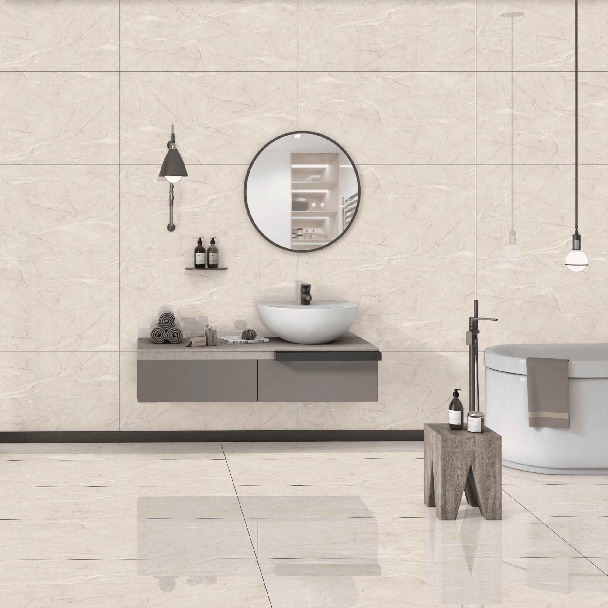 На пол Loreta Ivory Carving 60х120 - фото 9