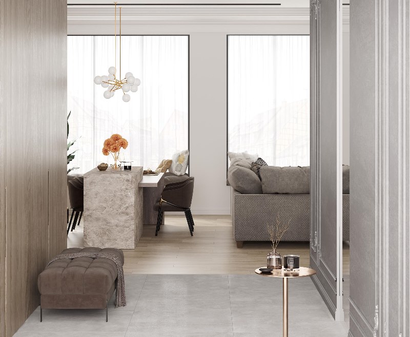 На пол Tuscandy Light Grey 80х80 Лаппатированный - фото 7